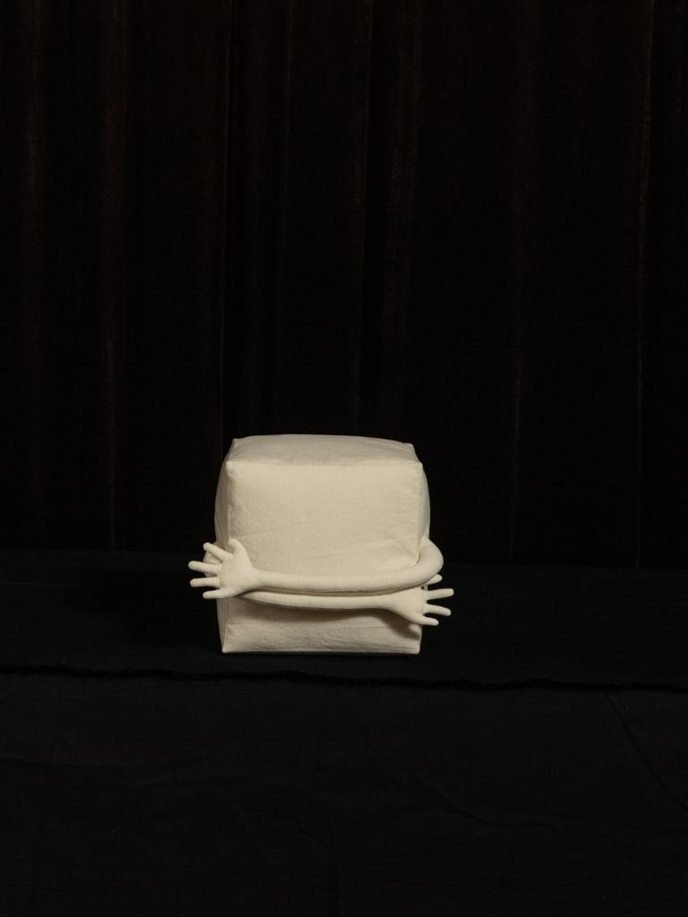 The Euclideans Cube · 7’’ x 9.5’’ x 10’’ · Cotton, polyester · NY, USA · 2022