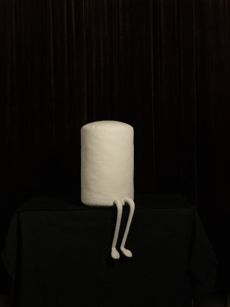The Euclideans Cylinder · 32’’ x 12.5’’ x 15.5’’ · Cotton, polyester · NY, USA · 2022