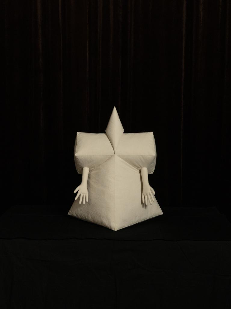 The Euclideans Square Prism Cuboid Cross · 21’’ x 18’’ x 18’’ · Cotton, polyester · NY, USA · 2022
