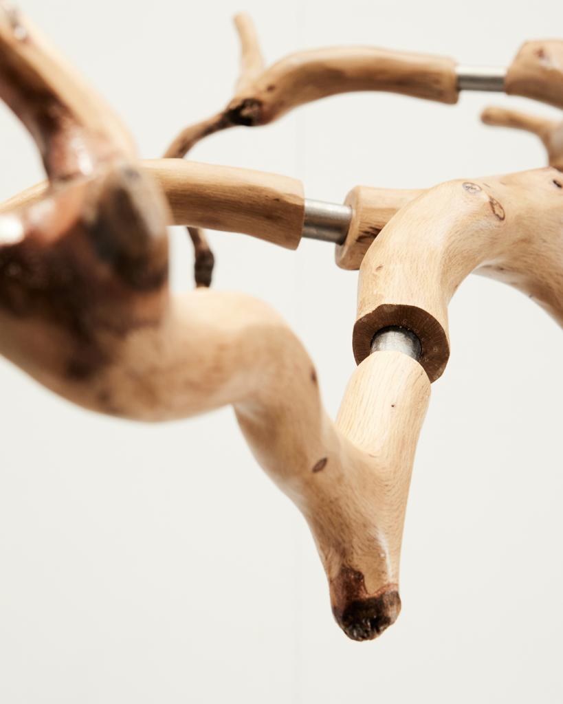 Franken Tree · 2024 · reclaimed live oak and steel · 105
