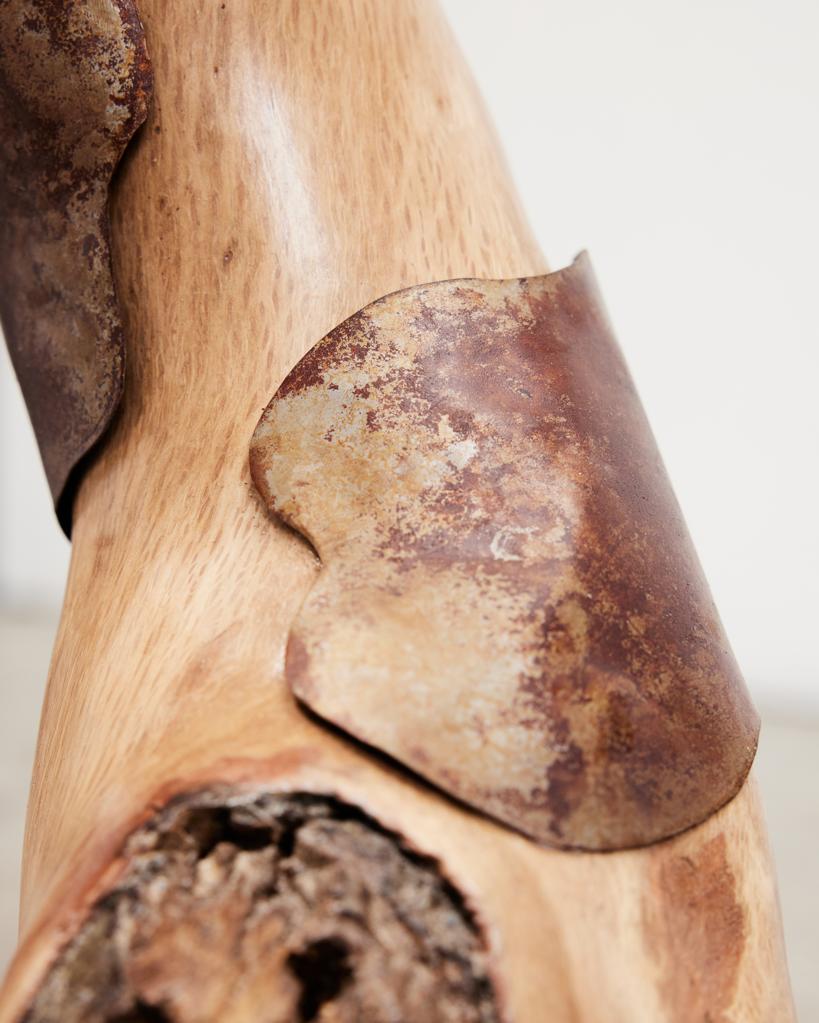 Franken Tree · 2024 · reclaimed live oak and steel · 105