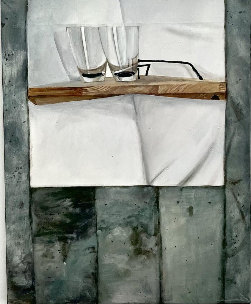 Turtle or Rock · Irises · acrylic · 16x20 · 2023