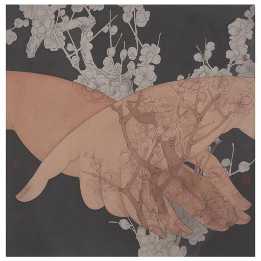 As It Is · In Search of Plum Blossoms (《如是 · 寻梅》) · Fine Brushwork and Heavy Color(工笔重彩) · 40x40cm · 2022