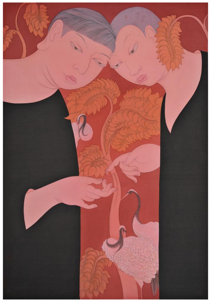 As It Is · Love 1 (《如是 · 爱 ·1》) · Fine Brushwork and Heavy Color(工笔重彩) · 59x85cm · 2019