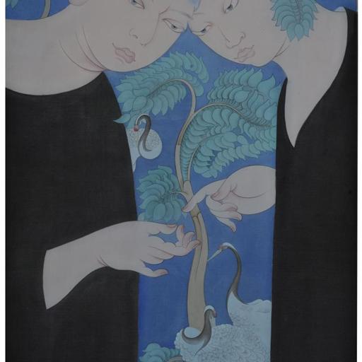 As It Is · Love 2 (《如是 · 爱 ·2》) · Rich Color Silk Painting(绢本重彩) · 60x80cm · 2016