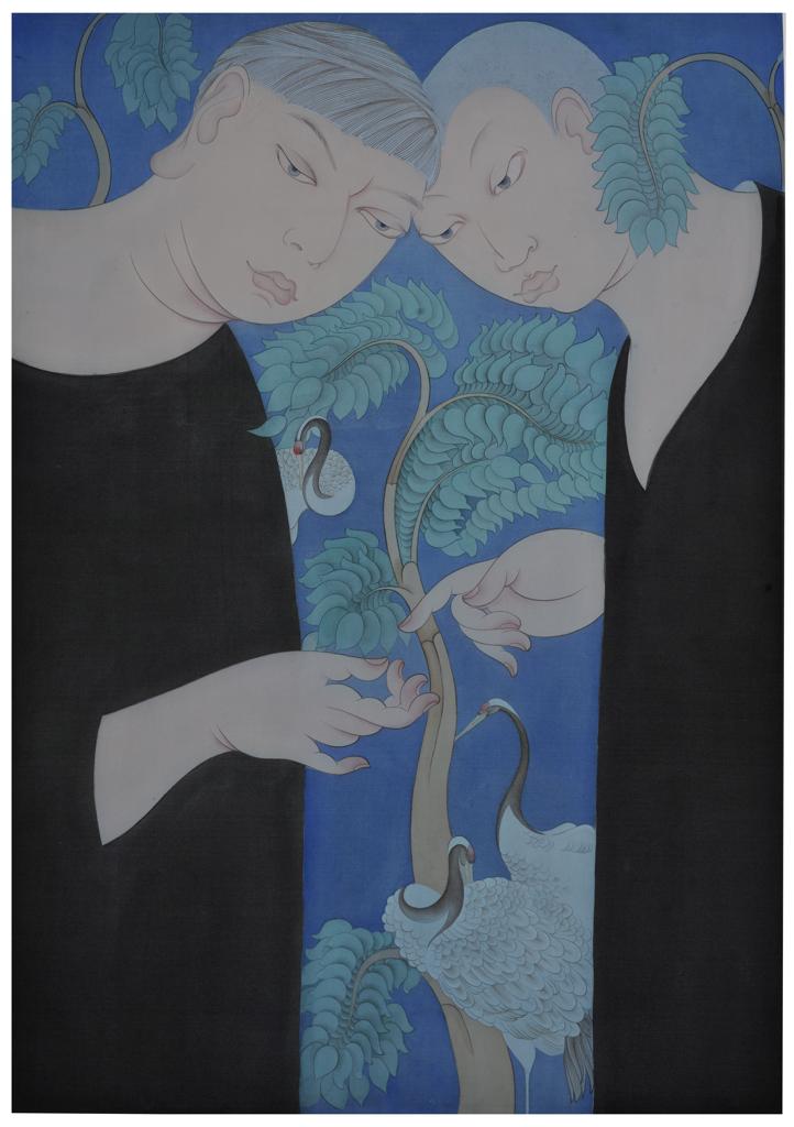 As It Is · Love 2 (《如是 · 爱 ·2》) · Rich Color Silk Painting(绢本重彩) · 60x80cm · 2016