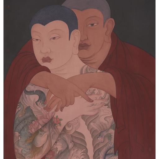 As It Is · Practices on Coexistence (《如是 · 关于相处的练习》) · Fine Brushwork and Heavy Color(工笔重彩) · 72x95cm · 2021