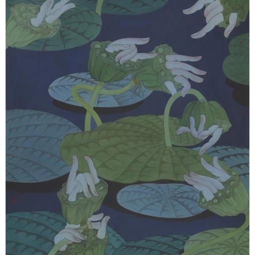As It Is · Samsara  (《如是 · 轮回》) · Fine Brushwork and Heavy Color(工笔重彩)、Silk(绢本设色)、Mineral Color(矿物色) · 66x90cm · 2021