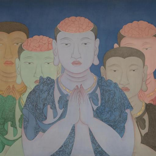 As It Is · Shi Yin (《如是 · 十音》) · Rich Color Silk Painting(绢本重彩) · 70x95cm · 2020