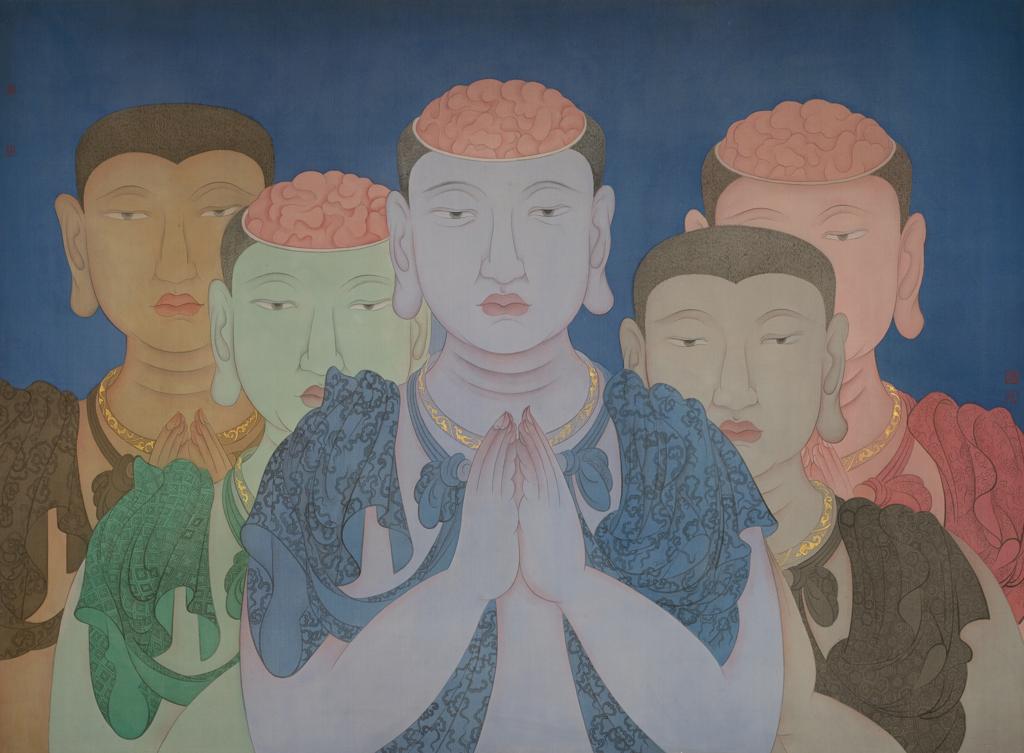 As It Is · Shi Yin (《如是 · 十音》) · Rich Color Silk Painting(绢本重彩) · 70x95cm · 2020