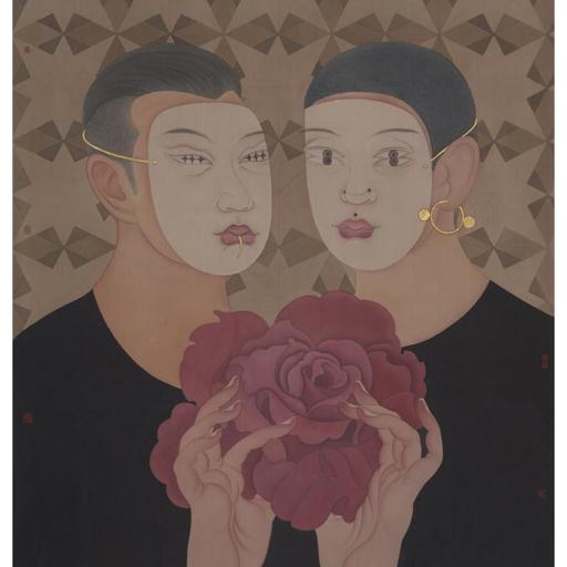 Clear Uncertainty · City Blossoms 1 (《清澈的暧昧 · 城市花香 · 1》) · 金箔 · 76x100cm · 2023