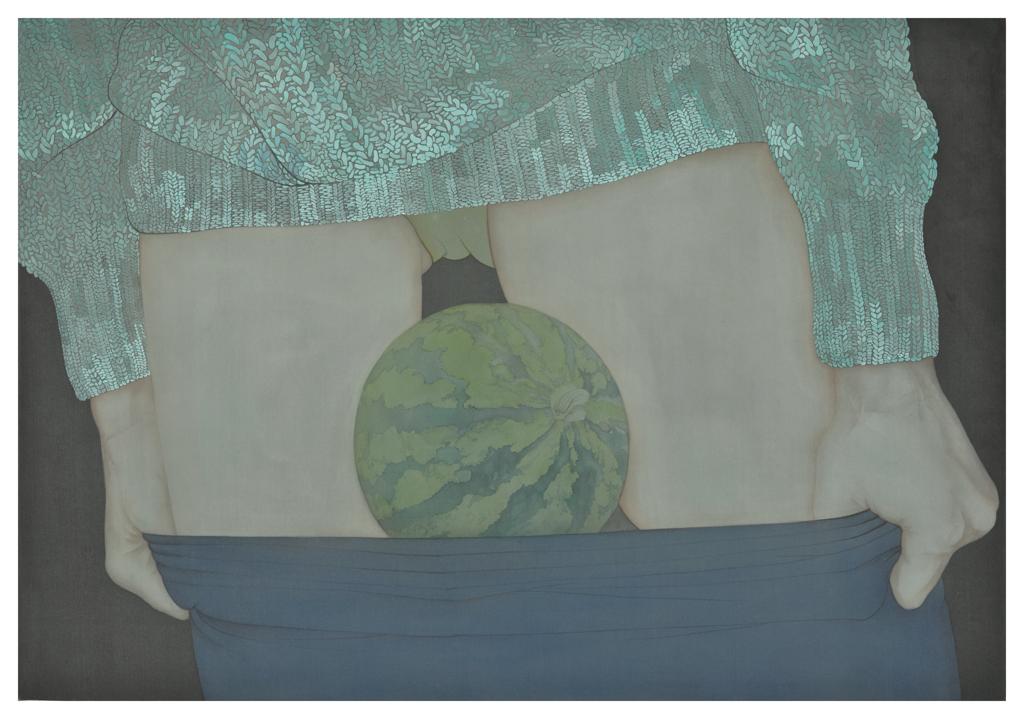 Clear Uncertainty · Expired Hormones (《清澈的暧昧 · 过期荷尔蒙》) · Rich Color Silk Painting(绢本重彩) · 60x80cm · 2016