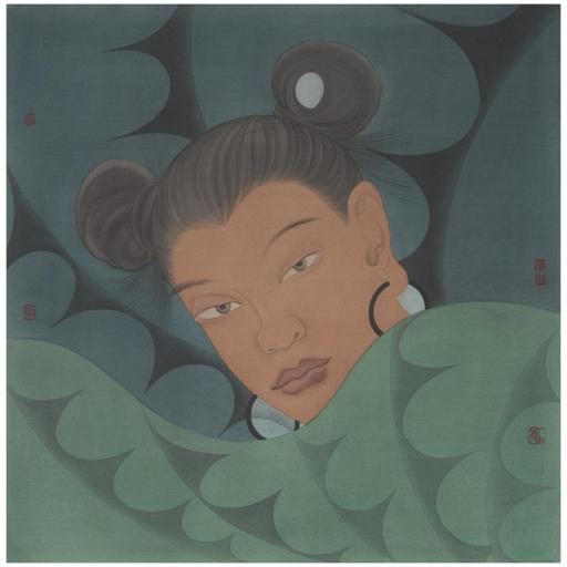 Clear Uncertainty · Grand Duke Jupiter (《清澈的暧昧 · 太岁》) · Silk(绢本设色) · 40x40cm · 2023