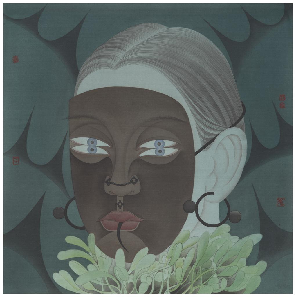 Clear Uncertainty · Liar (《清澈的暧昧 · 说谎者》) · Silk(绢本设色) · 40x40cm · 2023