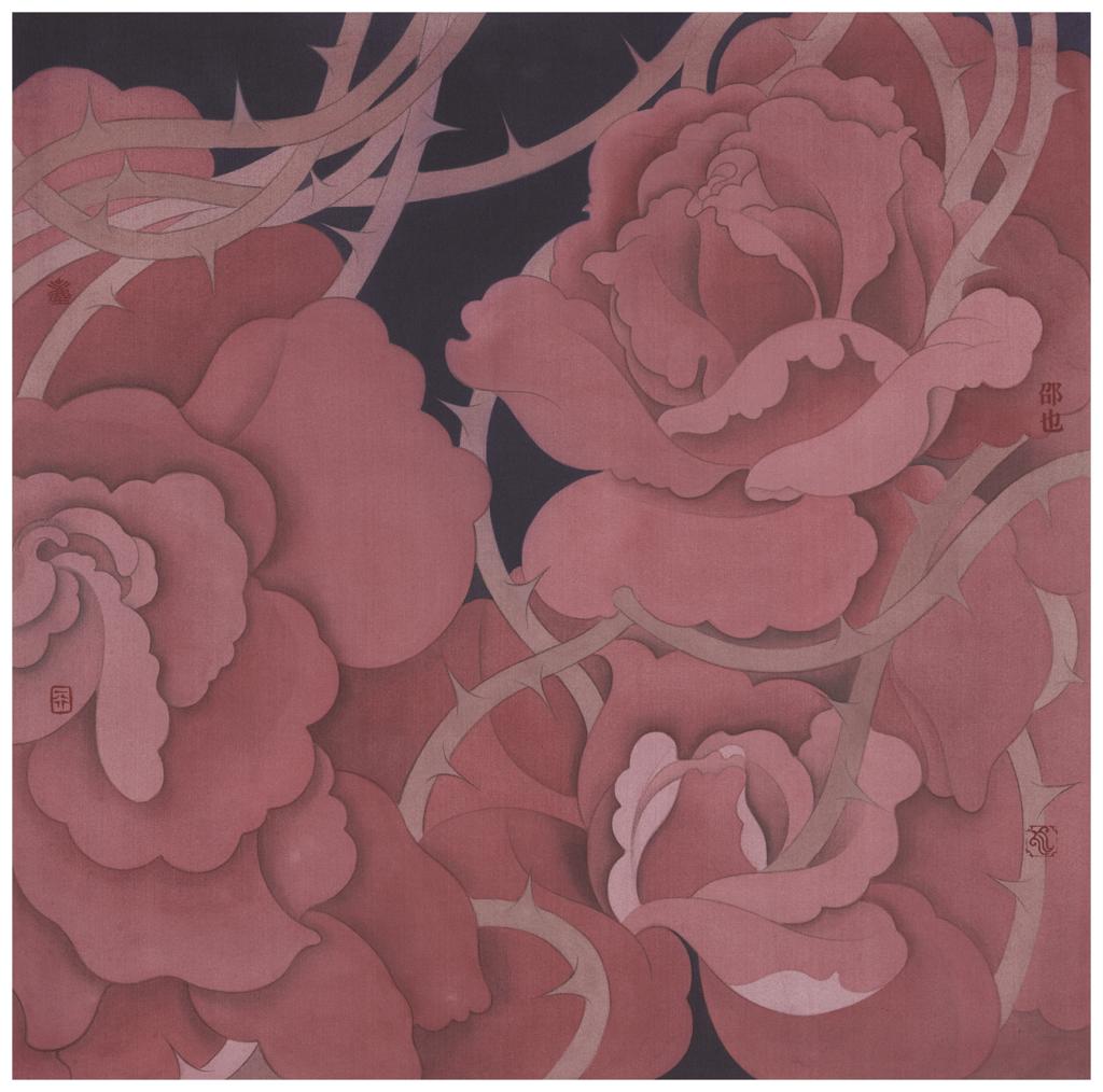 Clear Uncertainty · The Love of the Parisian Family (《清澈的暧昧 · 巴黎世家的爱情》) · Silk(绢本设色) · 40x40cm · 2023