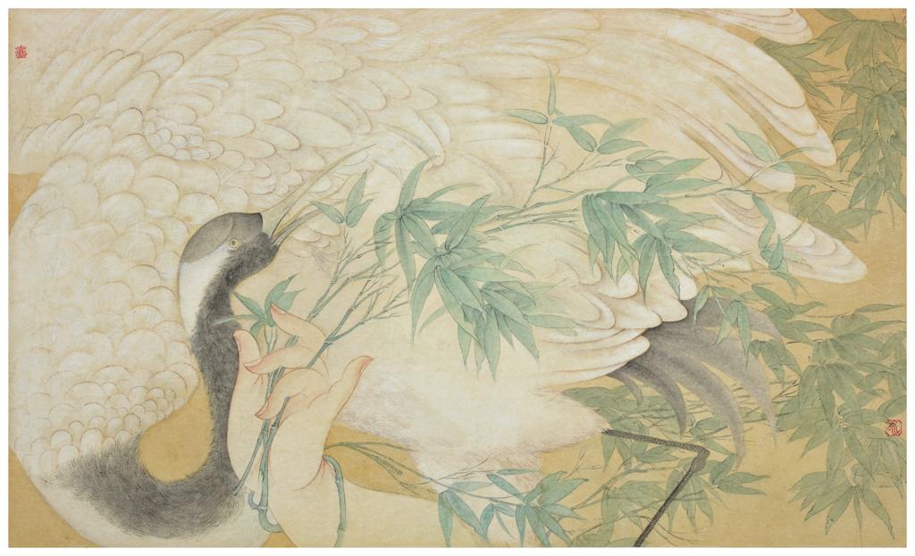 From Blossoms to Withered Dreams · As It Is (《花至荼蘼梦为马 · 如是》) · Fine Brushwork and Heavy Color(工笔重彩) · 40x66cm · 2019