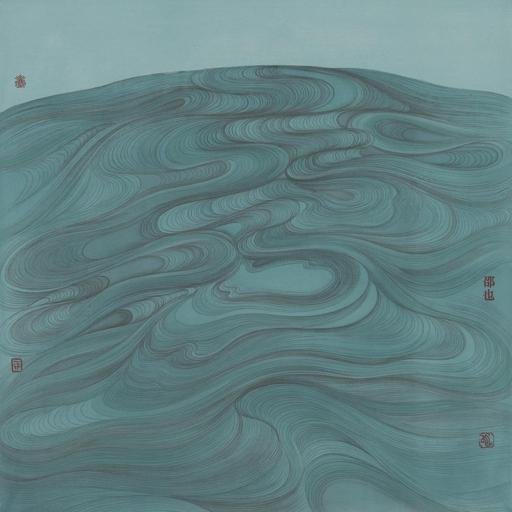 From Blossoms to Withered Dreams · Floating Goblets (《花至荼蘼梦为马 · 流觞》) · Fine Brushwork and Heavy Color(工笔重彩) · 40x40cm · 2022