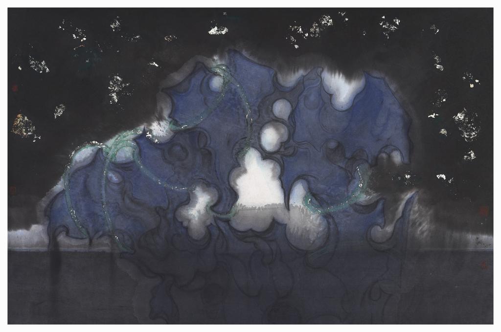 From Blossoms to Withered Dreams · Literati (《花至荼蘼梦为马 · 文人》) · Ink Painting on Paper(纸本水墨) · 46x70cm · 2020