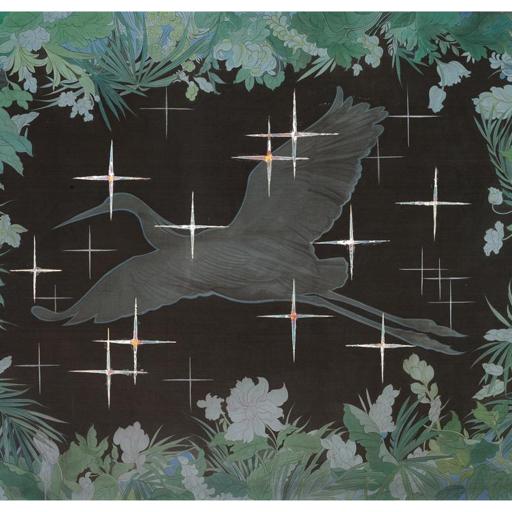 From Blossoms to Withered Dreams · The Brightest Star in the Night Sky (《花至荼蘼梦为马 · 夜空中最亮的星》) · Fine Brushwork and Heavy Color(工笔重彩) · 77x100cm · 2021