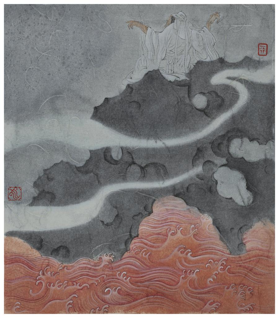 Psychotherapy · Poet 2 (《精神疗法 · 诗人 · 2》) · Fine Brushwork and Heavy Color(工笔重彩) · 24x27cm · 2017