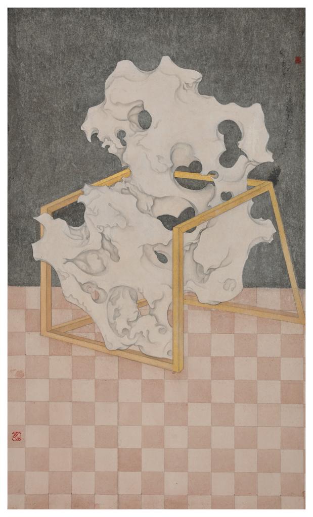 Psychotherapy · Psychotherapy 2 (《精神疗法 · 精神疗法 · 2》) · Fine Brushwork and Heavy Color(工笔重彩) · 38x66cm · 2018