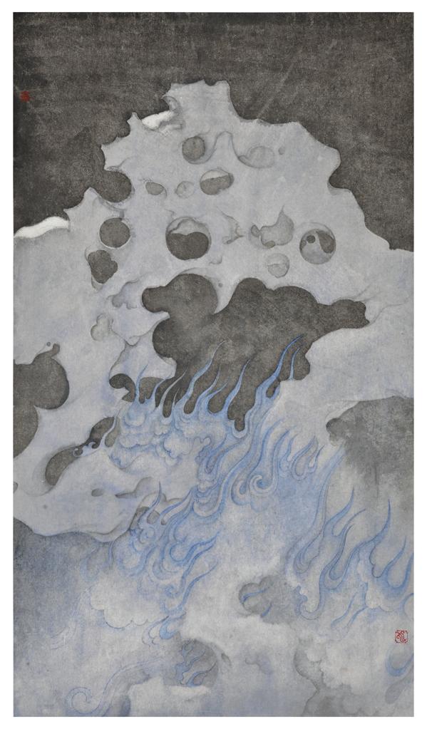 Psychotherapy · Psychotherapy 6 (《精神疗法 · 精神疗法 · 6》) · Fine Brushwork and Heavy Color(工笔重彩) · 38x66cm · 2019