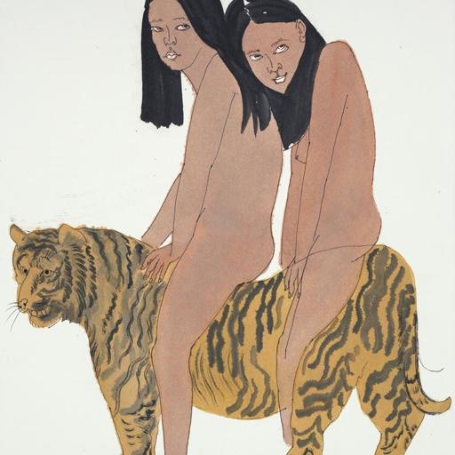 Psychotherapy · Spring Outing (《精神疗法 · 春游》) · 纸本综合 · 28x35cm · 2020