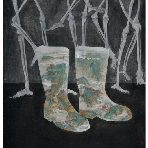 Psychotherapy · Story of Imprisonment (《精神疗法 · 囹圄之说》) · Fine Brushwork and Heavy Color(工笔重彩) · 66x92cm · 2018