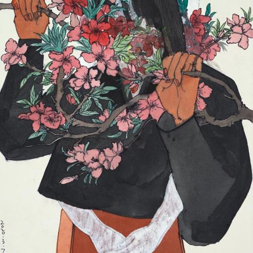 Psychotherapy · The Pink Truth (《精神疗法 · 粉红真相》) · 纸本综合 · 28x35cm · 2020