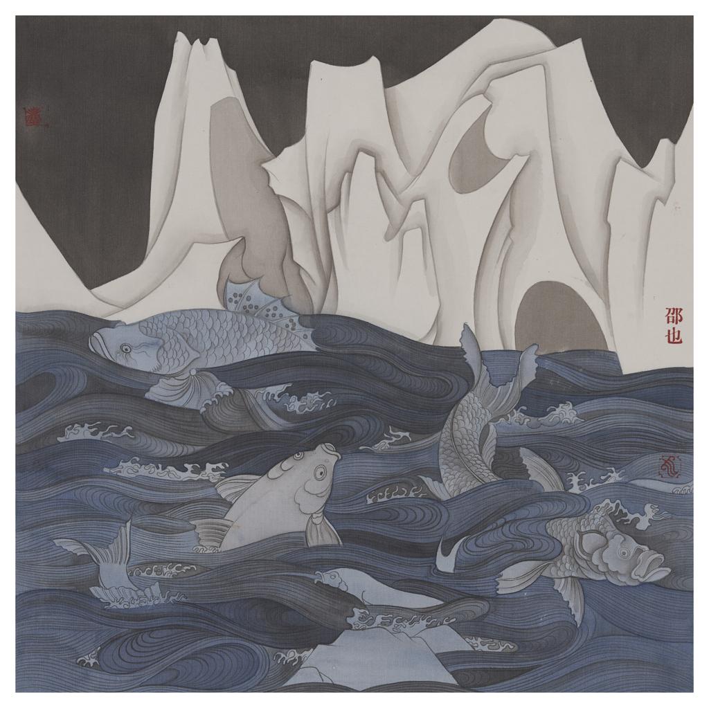Tales and Legends · Eve of Frost (《故事和传说 · 霜冻前夜》) · Fine Brushwork and Heavy Color(工笔重彩) · 40x40cm · 2022