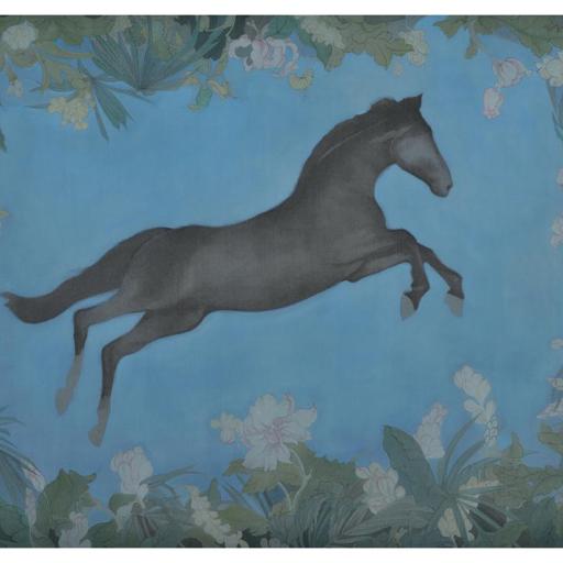 Tales and Legends · From Blossoms to Withered Dreams (《故事和传说 · 花至荼蘼梦为马 · 1》) · Rich Color Silk Painting(绢本重彩) · 60x80cm · 2016