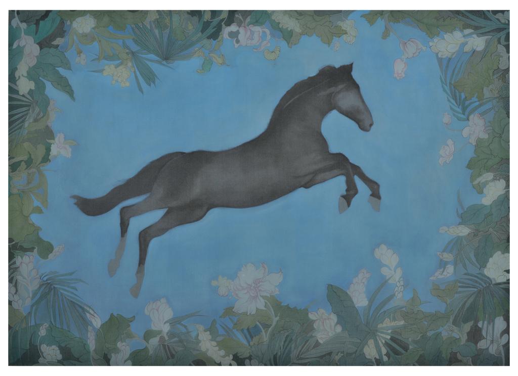 Tales and Legends · From Blossoms to Withered Dreams (《故事和传说 · 花至荼蘼梦为马 · 1》) · Rich Color Silk Painting(绢本重彩) · 60x80cm · 2016