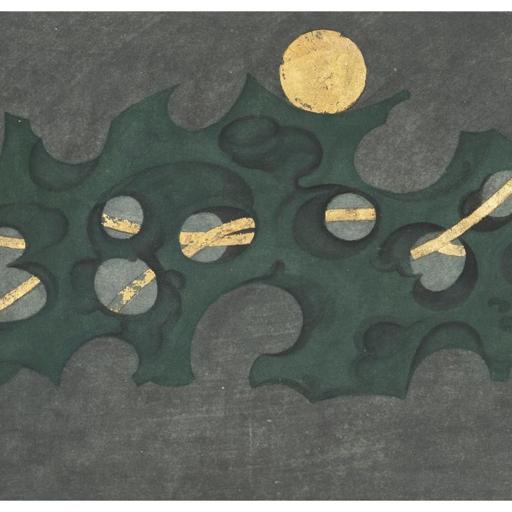Tales and Legends · The Same Moon 2 (《故事和传说 · 同一个月亮 · 2》) · Fine Brushwork and Heavy Color(工笔重彩) · 37x53cm · 2021