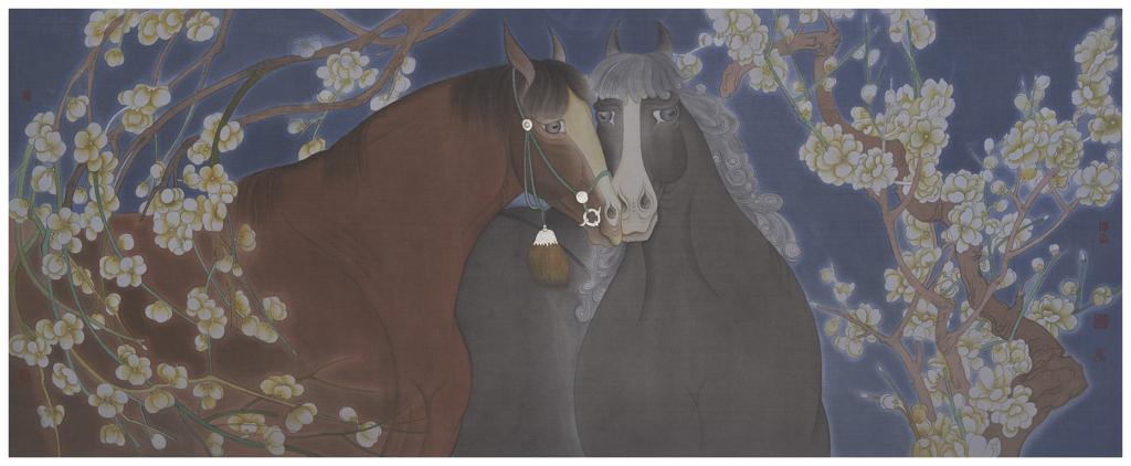 Tales and Legends · Wise (《故事和传说 · 贤良》) · Fine Brushwork and Heavy Color(工笔重彩) · 40x100cm · 2022