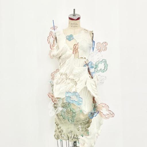 Into merged reality, an alternative fantasy · Mohair, alpaca, wool, cashmere, cotton, acrylic, transparent yarns · New York, United States · 2023
