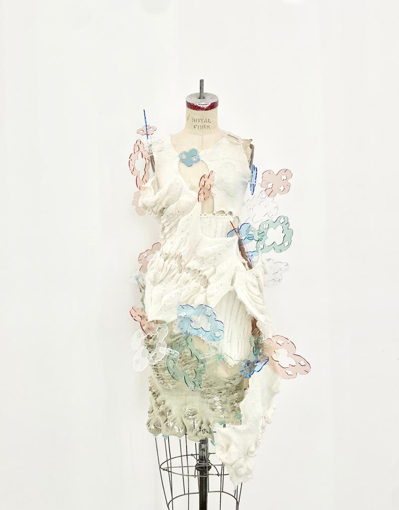 Into merged reality, an alternative fantasy · Mohair, alpaca, wool, cashmere, cotton, acrylic, transparent yarns · New York, United States · 2023