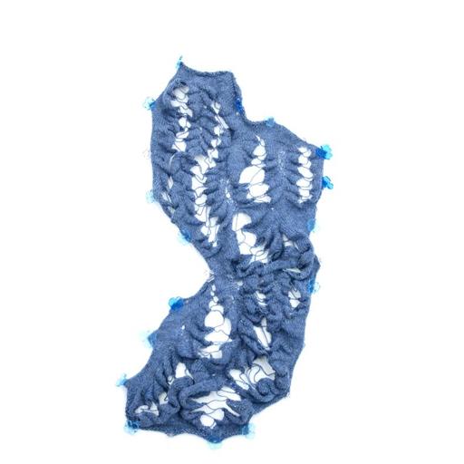 Into merged reality, an alternative fantasy · Mohair, alpaca, wool, cashmere, cotton, acrylic, transparent yarns · New York, United States · 2023