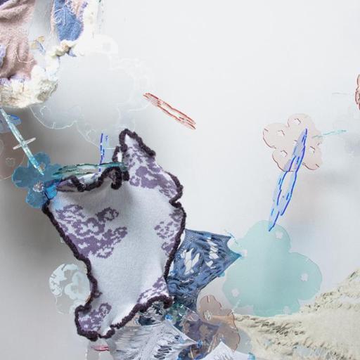 Into merged reality, an alternative fantasy · Mohair, alpaca, wool, cashmere, cotton, acrylic, transparent yarns · New York, United States · 2023