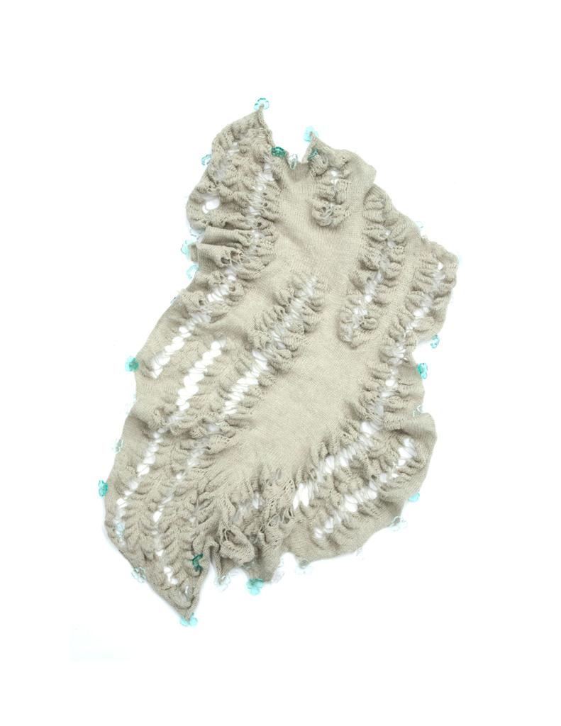 Into merged reality, an alternative fantasy · Mohair, alpaca, wool, cashmere, cotton, acrylic, transparent yarns · New York, United States · 2023