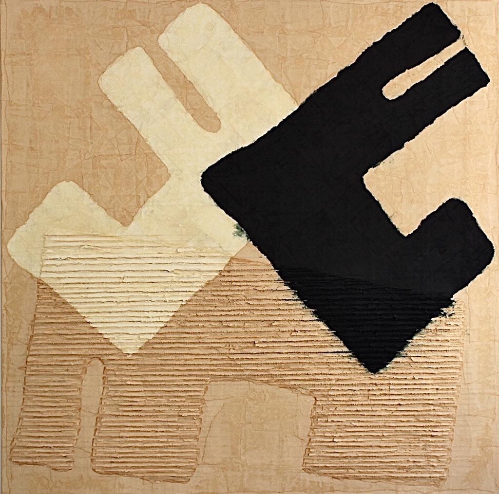 Unerring Fidelity (group ii) · 2023, Color Paper on Canvas, 36 x 36 x 1.5 Inches, Los Angeles